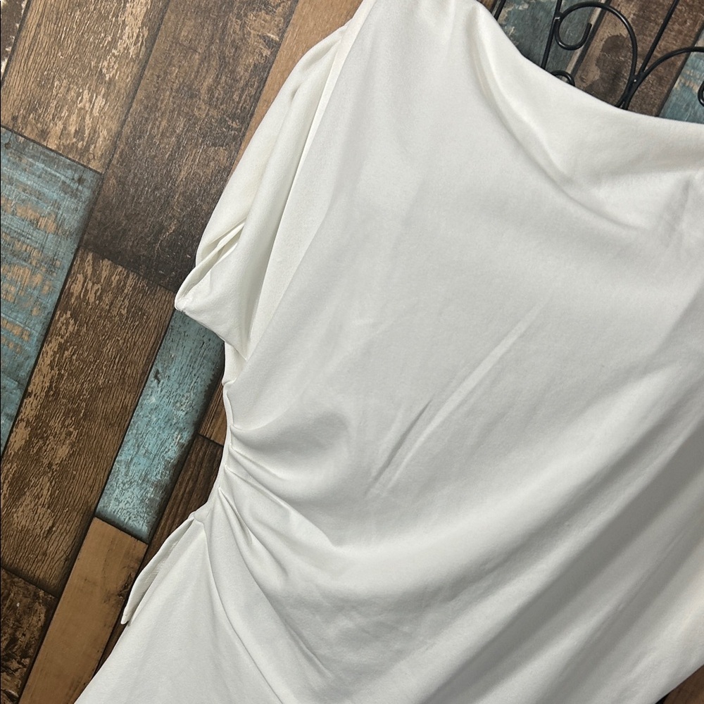 Chic Asymmetrical White Dress - Picture 15 of 15